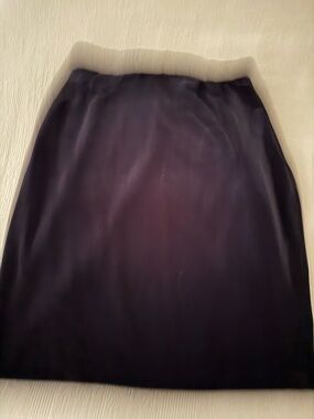Ellen Tracy Velvet Black A-Line Skirt